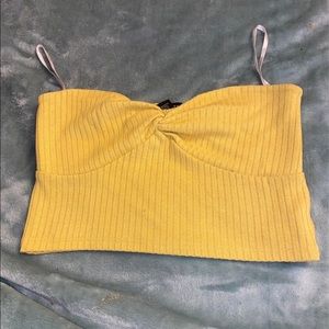 Forever 21 Yellow Strapless Tubetop